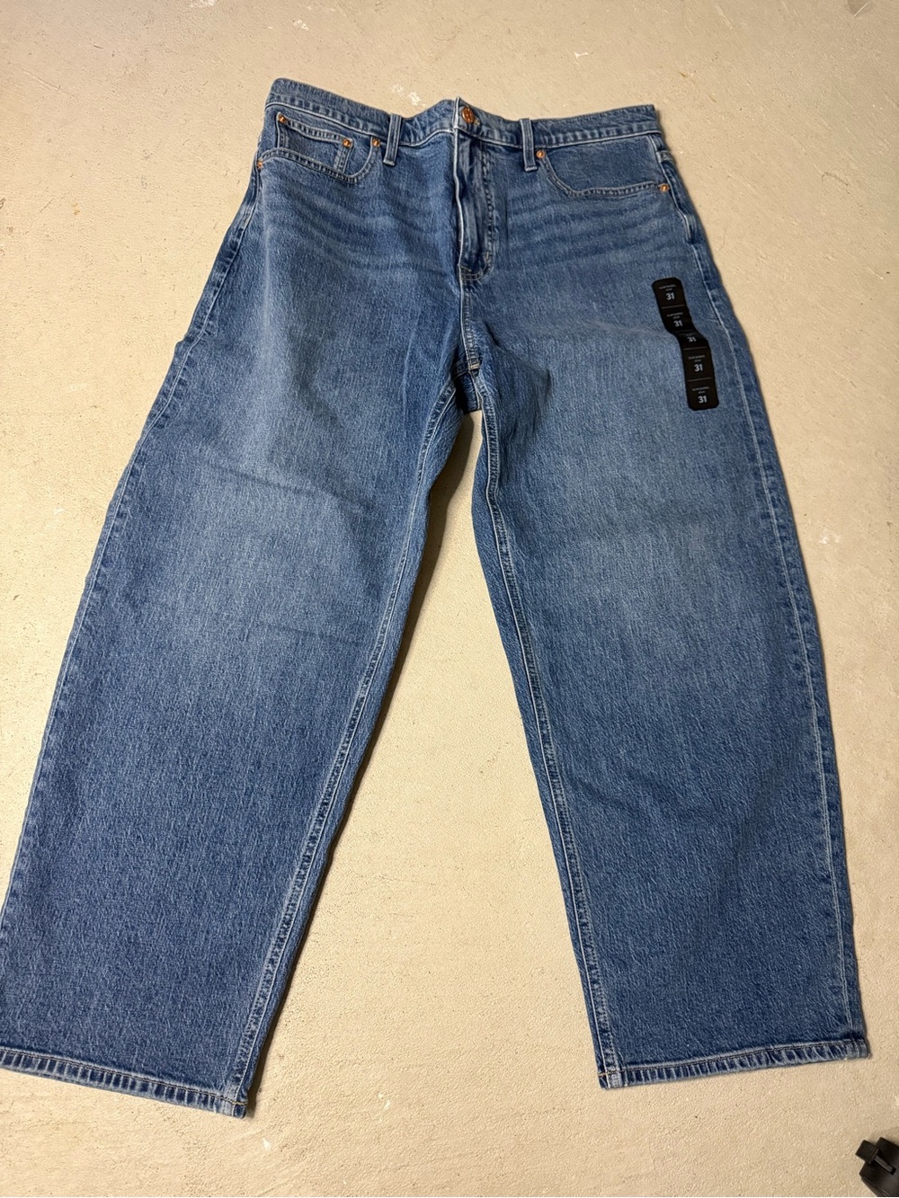 J. Crew Relaxed Straight-Leg Jeans in Medium Blue